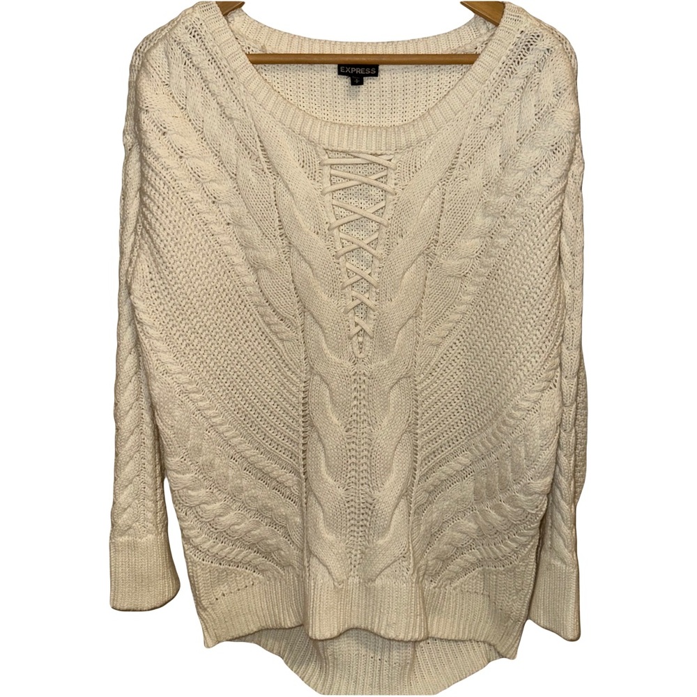 Oversized Express Cable Knit Sweater